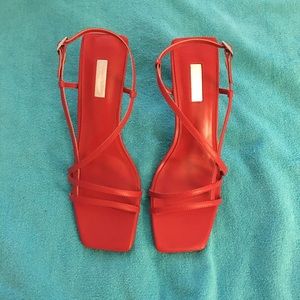 Strappy low heel sandals